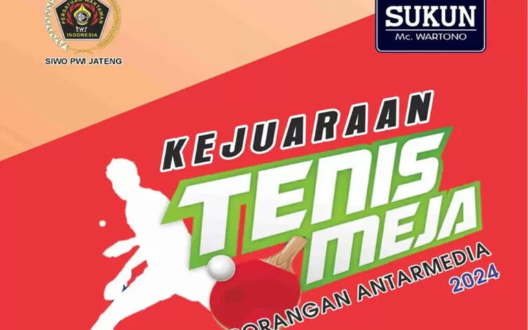 Siwo PWI Jateng Gandeng PT Sukun Gelar Kejuaraan Tenis Meja Antarmedia 2024