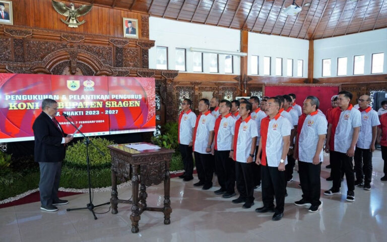 Pengurus KONI Sragen Periode 2024-2027 Diminta Tingkatkan Prestasi Olahraga