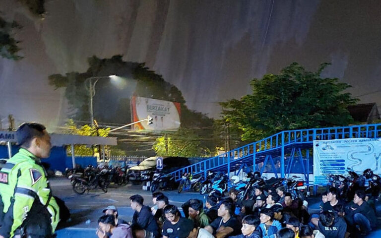 Bubarkan Balap Liar, Satlantas Polres Semarang Amankan Puluhan Kendaraan