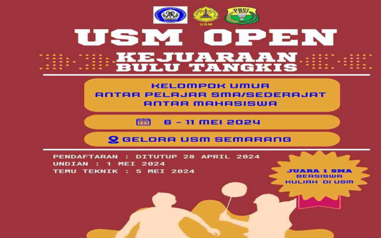 Kejuaraan Bulu Tangkis USM Open 2024 Siap Digelar