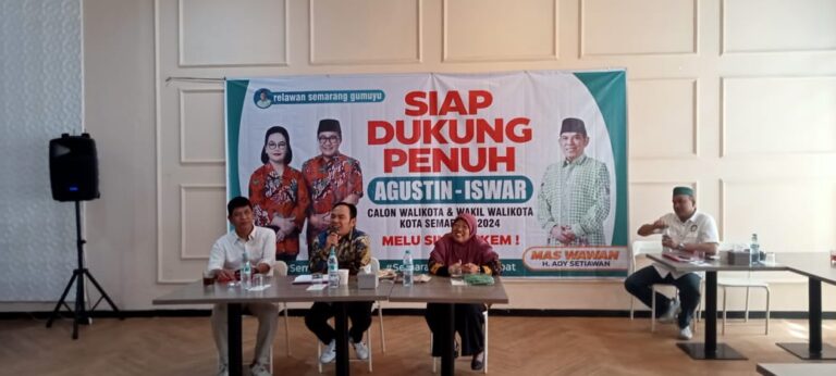 Relawan Semarang Gumuyu Deklarasi Dukung Pasangan JAGUAR (Agustin-Iswar)