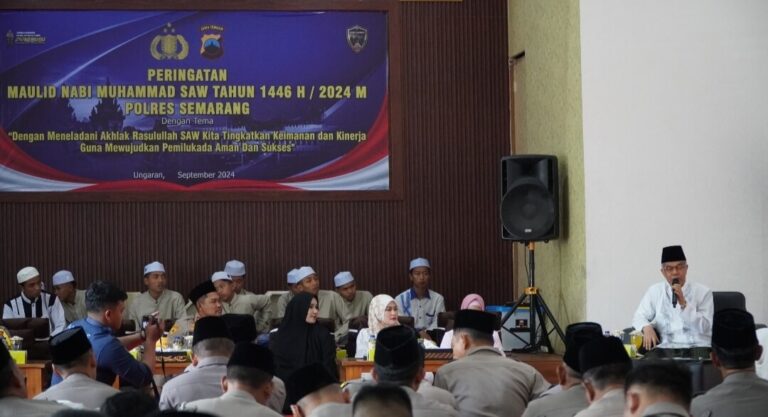 Polres Semarang Gelar Maulid Nabi Muhammad SAW, Momentum Berikan Pelayanan Terbaik
