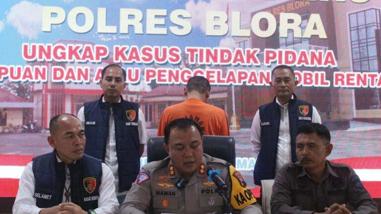 Polres Blora Ungkap Penggelapan Mobil Rental di Tunjungan