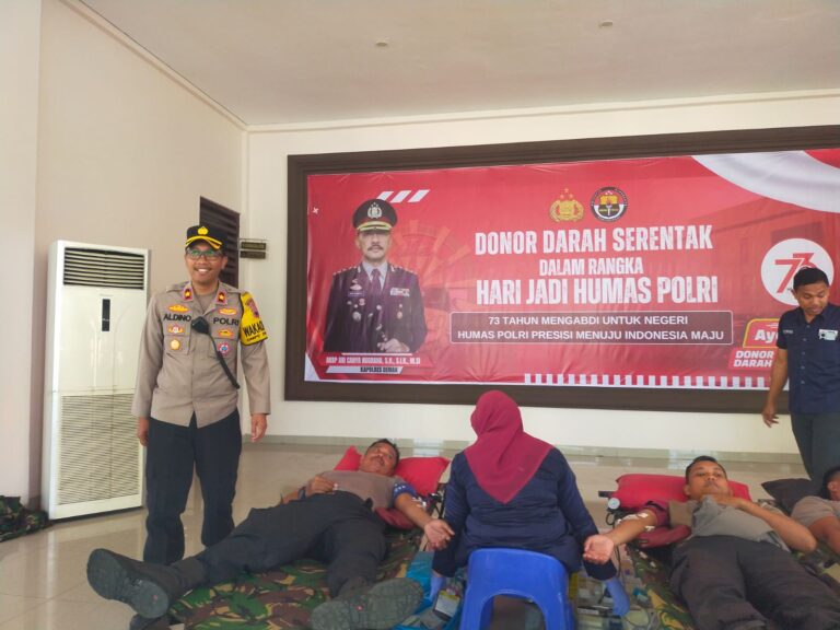 Polres Demak Gelar Donor Darah dalam Rangka Hari Jadi Humas Polri ke-73