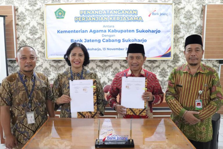 Bank Jateng Cabang Sukoharjo Jalin Kerjasama dengan Kankemenag Sukoharjo