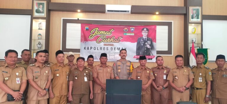 Perkuat Kambtibmas, Polres Demak Kumpulkan Kades dan Tokoh Masyarakat se Kecamatan Guntur