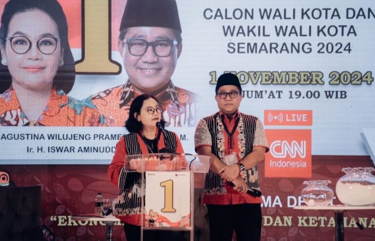 Debat Publik Calon Walikota Semarang 2024, Visi Misi dan Program Agustin-Iswar Sangat Pro Rakyat