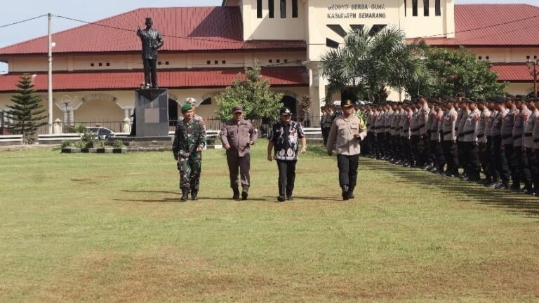 Polres Semarang Gelar Apel Pasukan Operasi Lilin Candi 2024 untuk Pengamanan Nataru