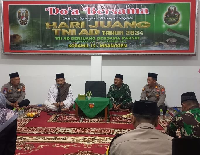 Koramil 12/Mranggen Gelar Doa Bersama, Peringati Hari Juang TNI AD