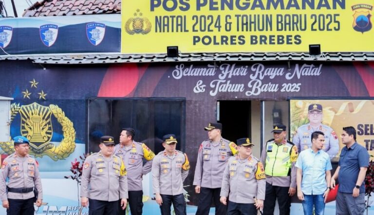 Jelang Puncak Libur Nataru, Kapolres Brebes Cek Kesiapan Pospam di Pantura dan Tol