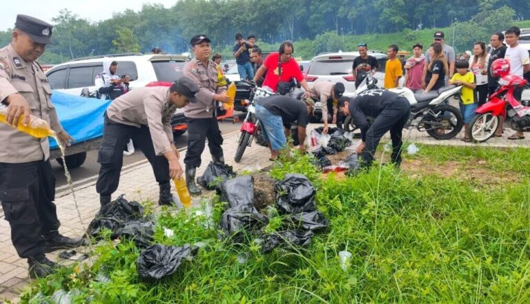 Polsek Mijen Razia Miras pada Acara Komunitas Motor 2 Tak di Sirkuit Mijen