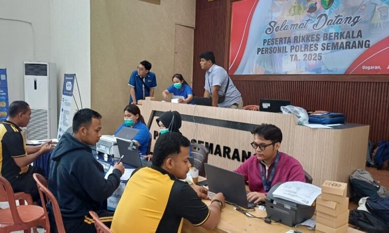 Cek Kesehatan Personel, Polres Semarang Gelar Rikkes Berkala