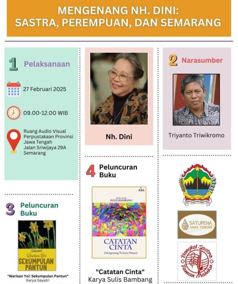 Satupena Jateng dan Bengkel Sastra Mengenang Nh. Dini dalam Acara Sastra