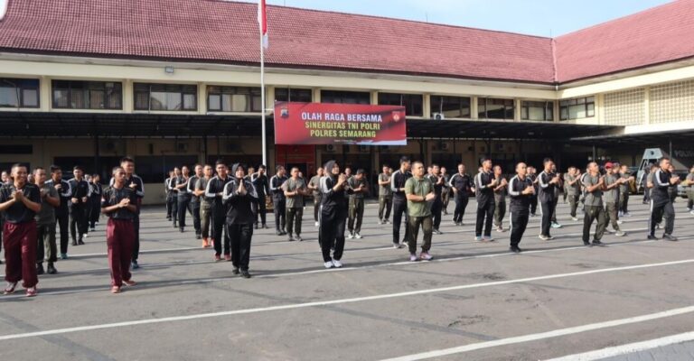 Wujud Nyata Sinergitas TNI-POLRI, Polres Semarang Gelar Olahraga Bersama