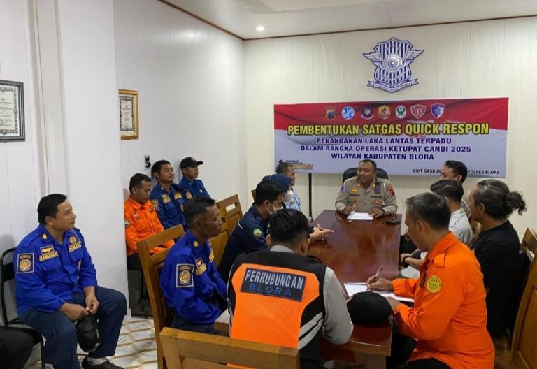 Jelang Lebaran, Satlantas Polres Blora Bentuk Satgas Quick Response