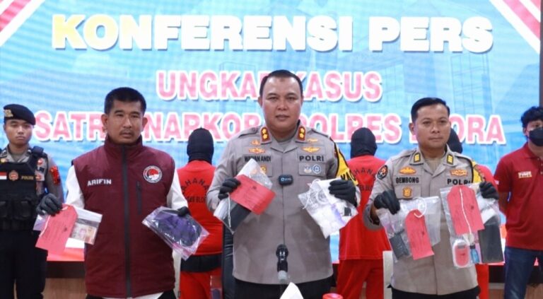 Polres Blora Ungkap Kasus Narkoba dengan BB 100 Gram Sabu