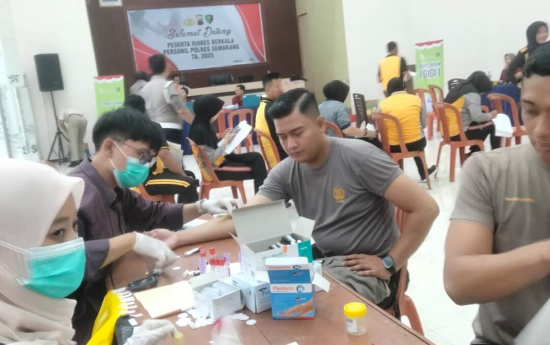 Polres Semarang gelar kegiatan Pemeriksaan Kesehatan (Rikes) berkala, Senin (26/5).(Foto Ist)