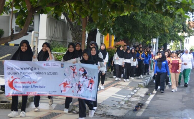 Sosialisasi program Humanity for Healthier Lifestyle PMI Kota Semarang, Senin (26/5).(Foto Ist)