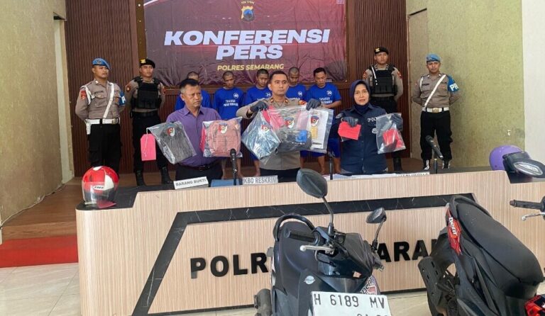 Polres Semarang menggelar konferensi pers ungkap kasus tindak pidana selama pelaksanaan Operasi Aman Candi 2025, Rabu (28/5).(Foto Ist)