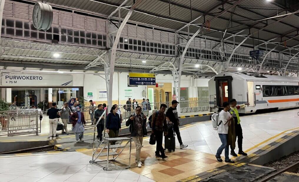 Rabu, (28/5), tercatat sebanyak 11.218 penumpang turun di stasiun-stasiun wilayah Daop 5 Purwokerto.(Dok Humas)