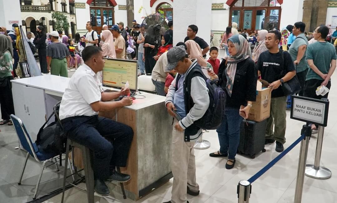Suasana stasiun di wilayah Daop 4 Semarang, saat libur panjang Iduladha.(Dok Humas)