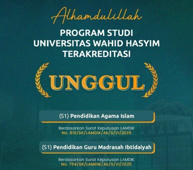 Dua Prodi Unggulan Unwahas Semarang, yakni Pendidikan Guru Madrasah Ibtidaiyah (PGMI) S1 dan Pendidikan Agama Islam (PAI) S1, resmi meraih predikat Akreditasi Unggul dari Lembaga Akreditasi Mandiri Kependidikan (LAMDIK).