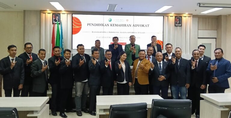 FH UNWAHAS bekerja sama dengan DPD IKADIN Jawa Tengah menggelar kegiatan Pendidikan Kemahiran Advokat, Jumat (13/6).(Dok Humas)