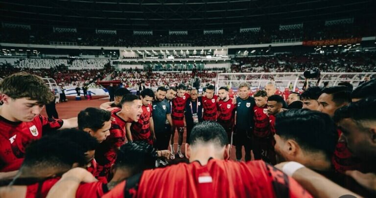 Timnas Indonesia sesuai merayakan kemenangan pertandingan kualifikasi Piala Dunia.(Foto Ist)