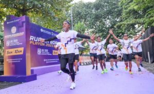 Sekda Jateng Sumarno, mengikuti Rupiah Borobudur Playon 2025, Minggu (15/6).(Dok Humas)