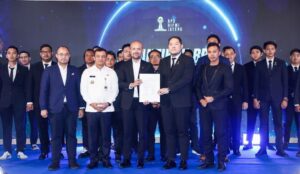 Gubernur Jateng, Ahmad Luthfi, menghadiri pelantikan pengurus periode 2025–2028 di Gedung Gardhika Bhakti Praja Semarang, Rabu (18/6).(Dok Humas)