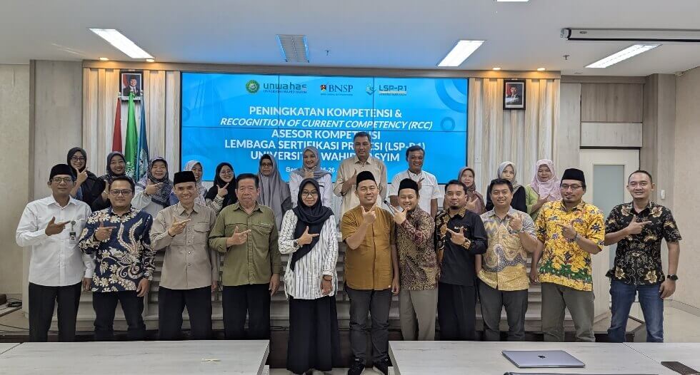 LSP Unwahas menggelar kegiatan Upgrading dan Uji Kompetensi Ulang atau Recognition Current Competency (RCC) bagi para asesor, pada Rabu–Kamis, 25–26 Juni 2025.(Dok Humas)