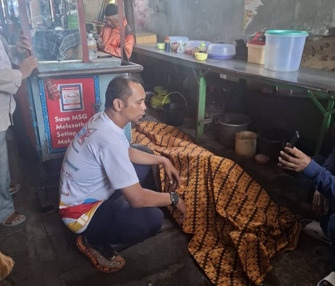 Pedagang soto di Pasar Bandarjo, Kecamatan Ungaran Barat, Kabupaten Semarang, ditemukan meninggal dunia secara mendadak, Jumat pagi (27/6).(Foto Ist)