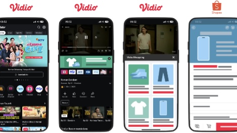 Fitur Vidio Shopping Integrasi Shopee