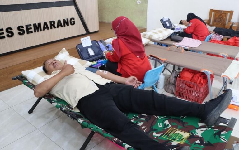 Polres Semarang Gelar Donor Darah Peringati HUT Humas Polri ke-74