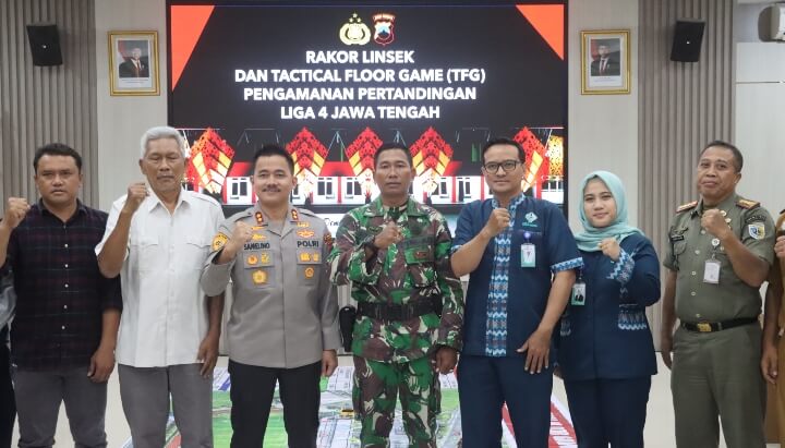 Polres Demak Rakor Linsek Pengamanan Liga 4 Jateng