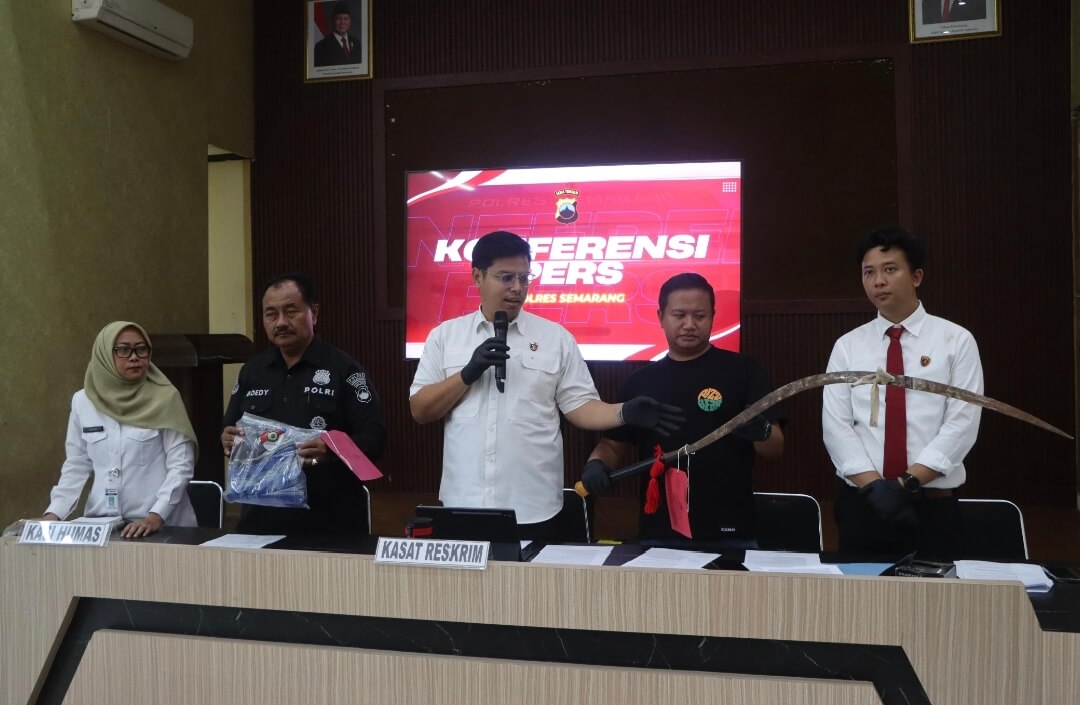 Konferensi pers tawuran di Bergas