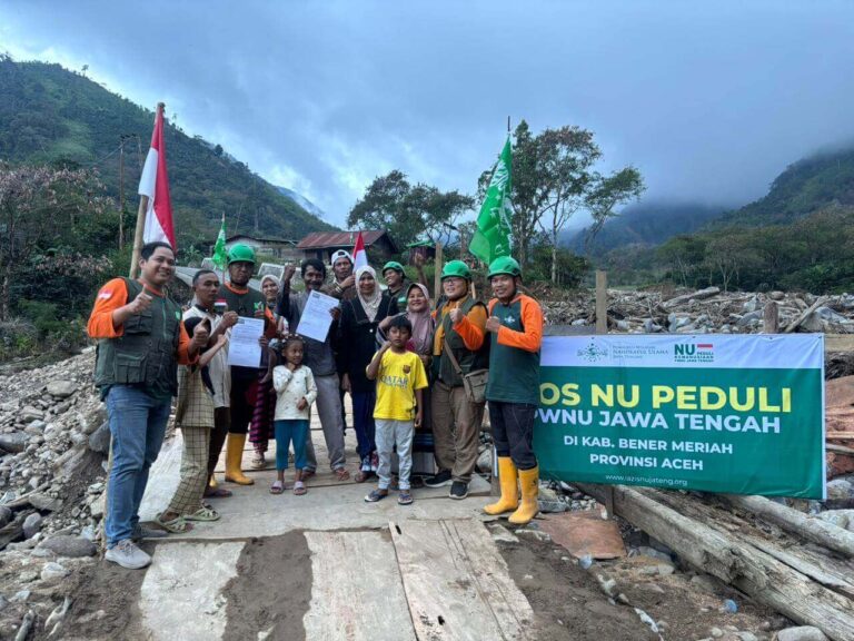 Pos NU Peduli PWNU Jateng di Kab Bener, Aceh