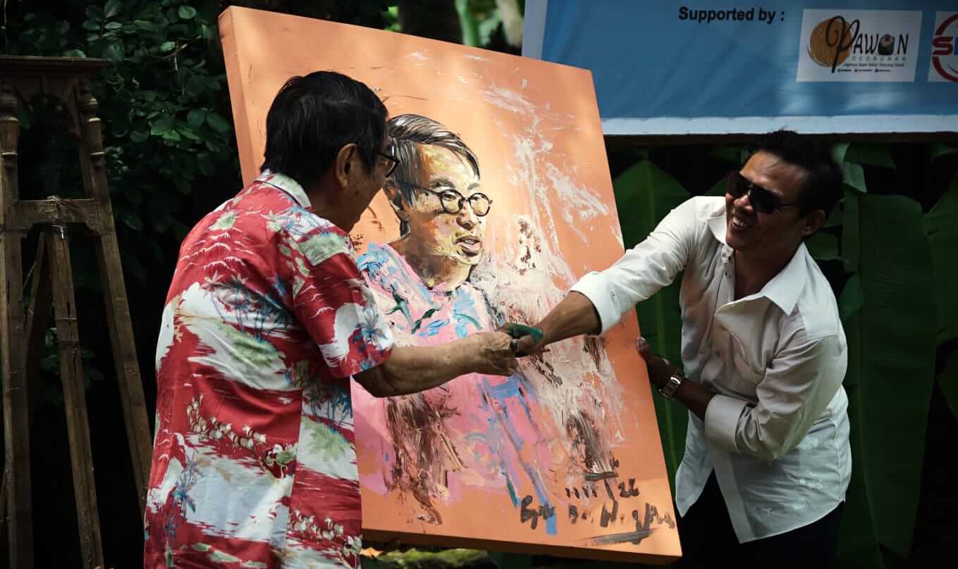 Lukisan Oei Hong Djien karya Heru Dodot Widodo