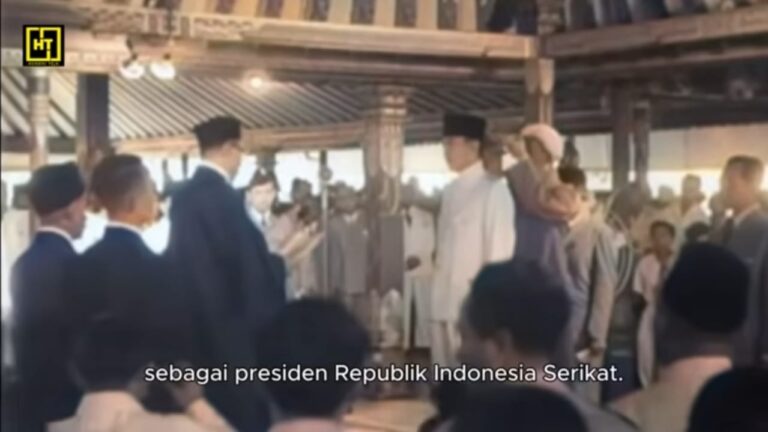 Pelantikan Soekarno jadi Presiden RI Serikat