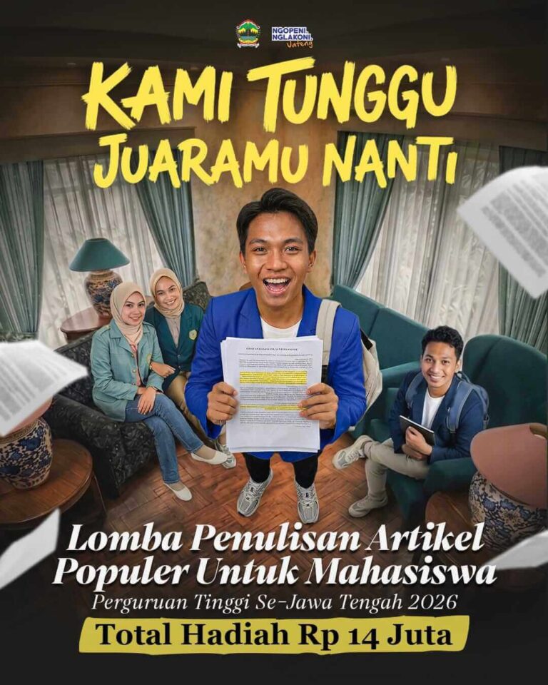 Pemprov Jateng Gelar Lomba Artikel Mahasiswa