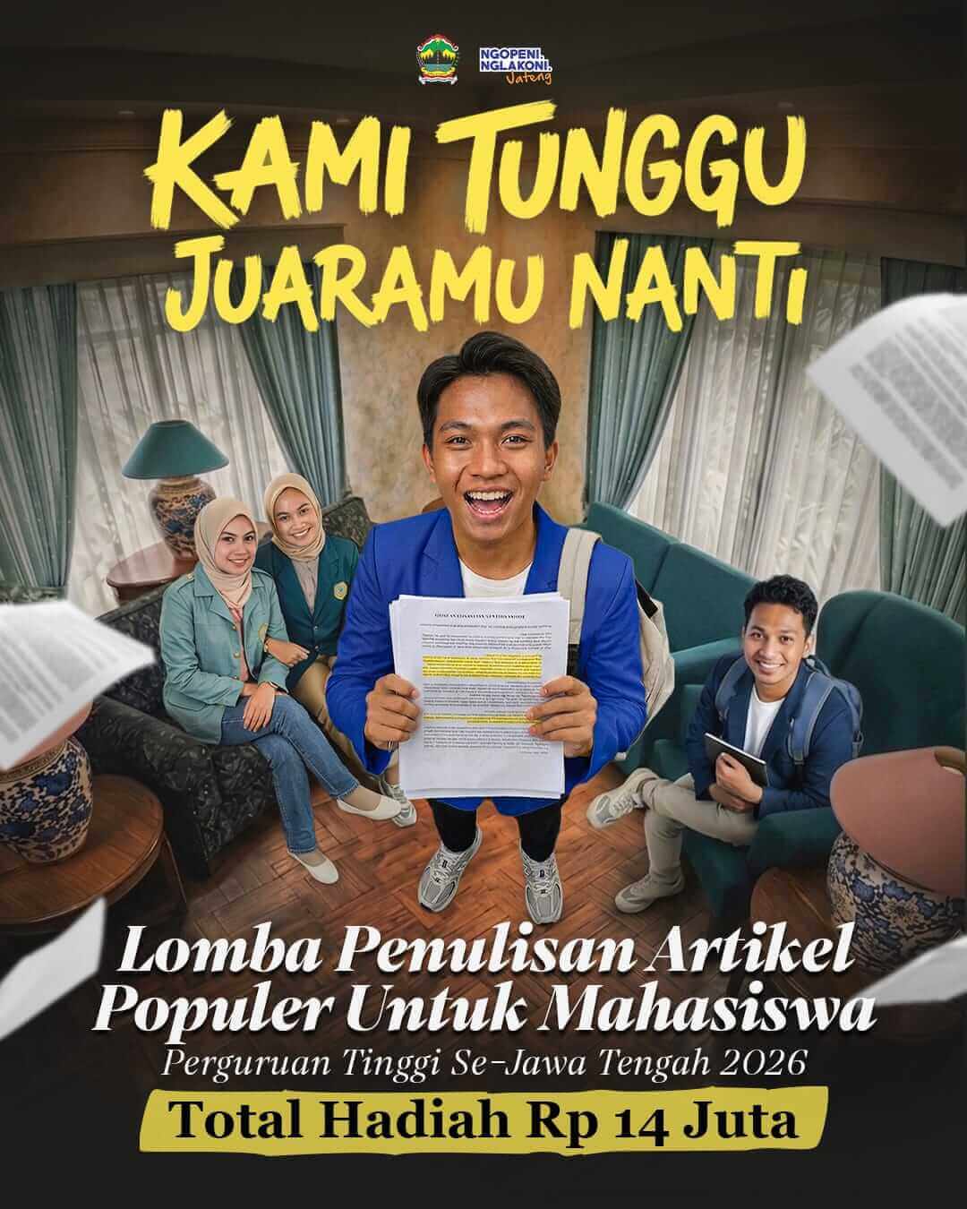 Pemprov Jateng Gelar Lomba Artikel Mahasiswa