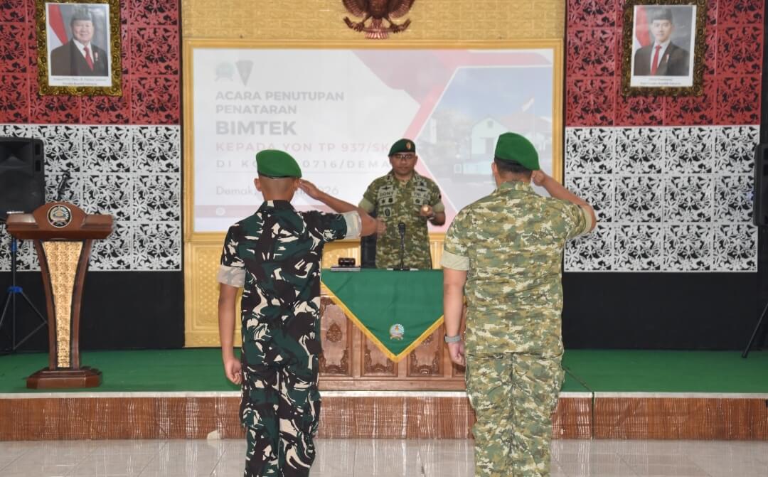 Penutupan Bimtek Prajurit Batalyon TP 937