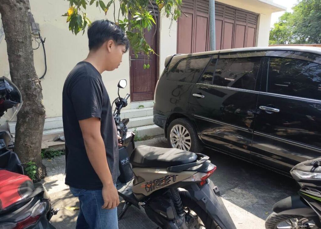 Barang bukti motor curian