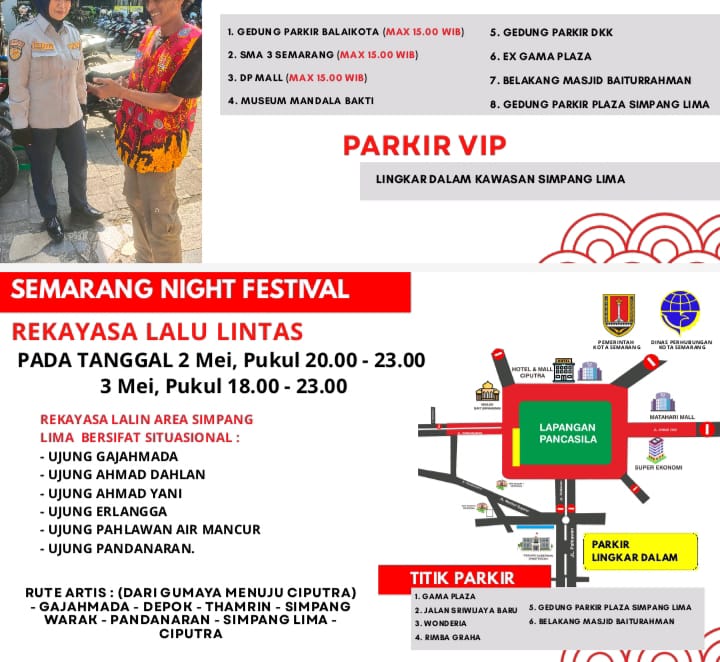 Pengalihan Arus Lalu Lintas Semarang Night Carnival 2026