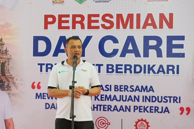 Fasilitasi Pengasuhan Anak Buruh, Ahmad Luthfi Resmikan Daycare Tripartit Berdikari