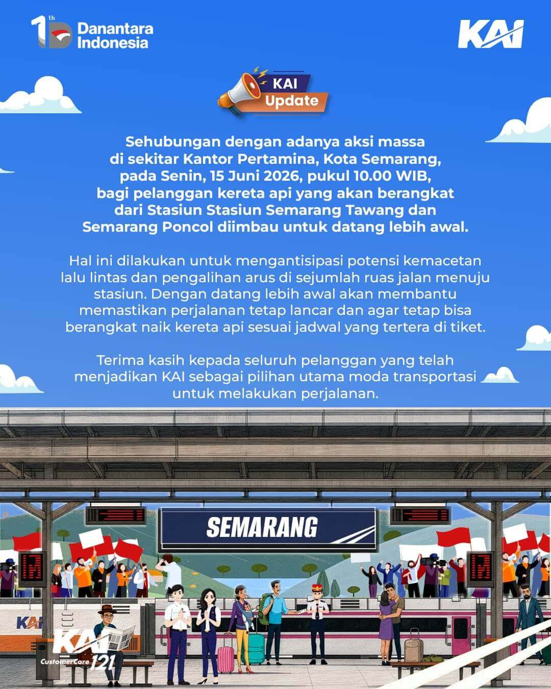 Imbauan KAI Daop 4 Semarang