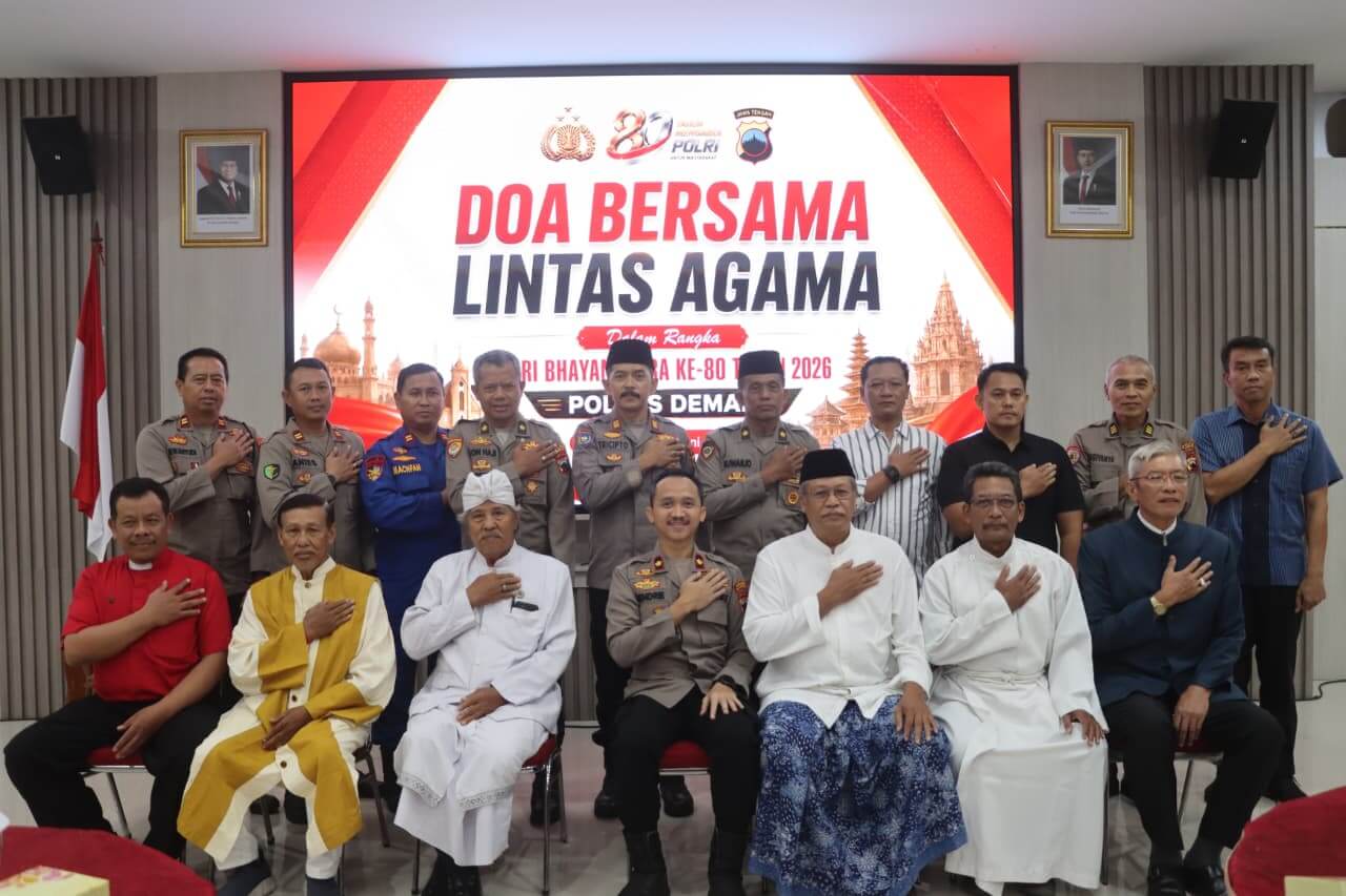 Doa Lintas Agama di Polres Demak