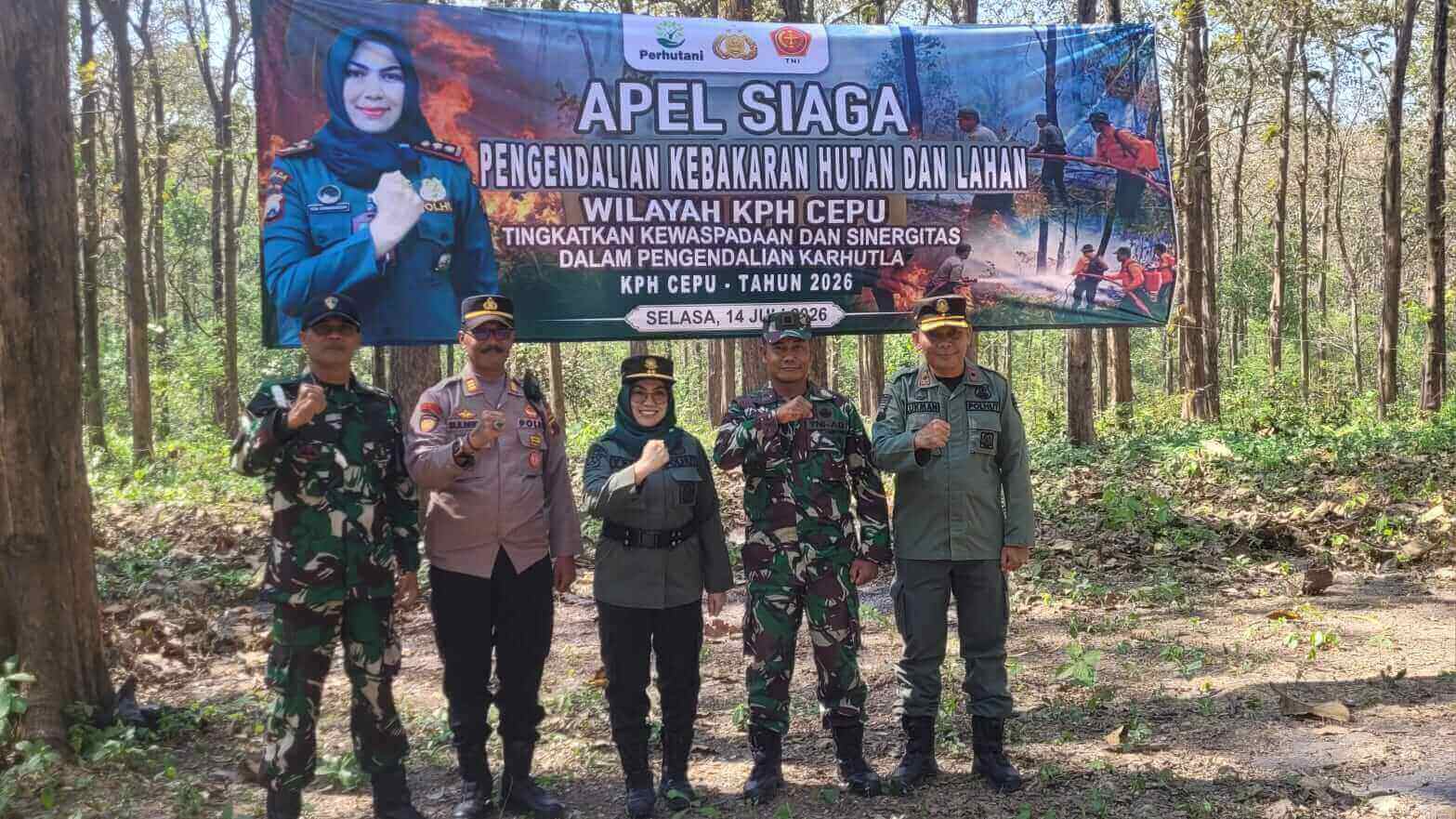 Apel Siaga Pengendalian Karhutla Perhutani Cepu