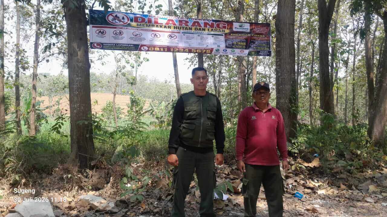 Banner Larangan Bakar Hutan di RPH Gato