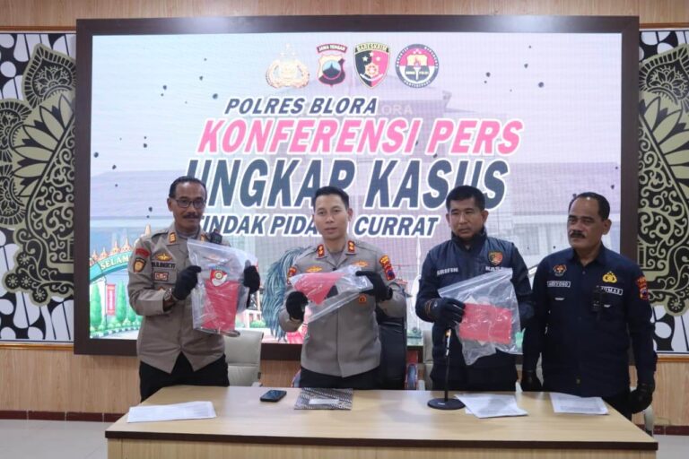 Konferensi pers Polres Blira